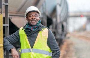 smiling construction worker 